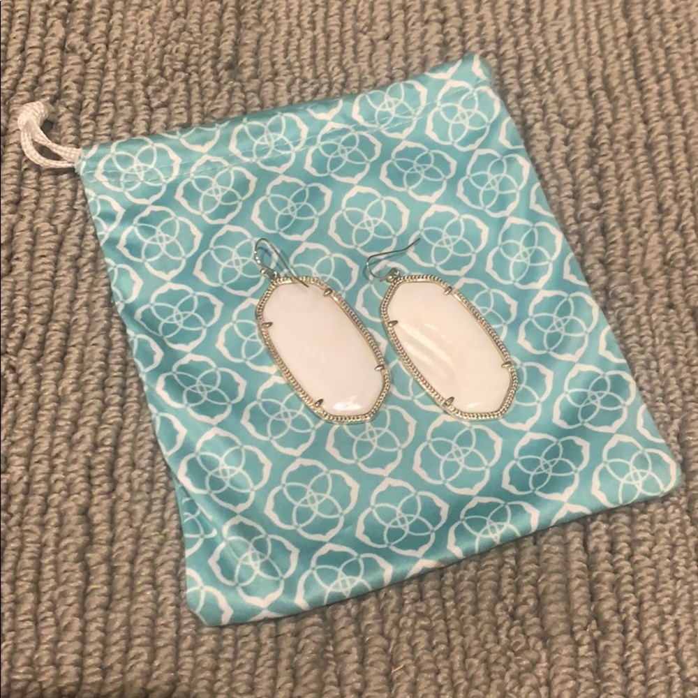 Kendra Scott white earrings